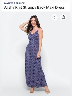Market & Spruce Alisha Knit Strappy Back Maxi Dress